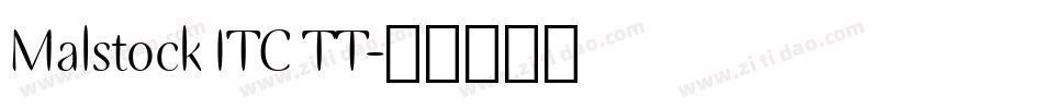 Malstock ITC TT字体转换